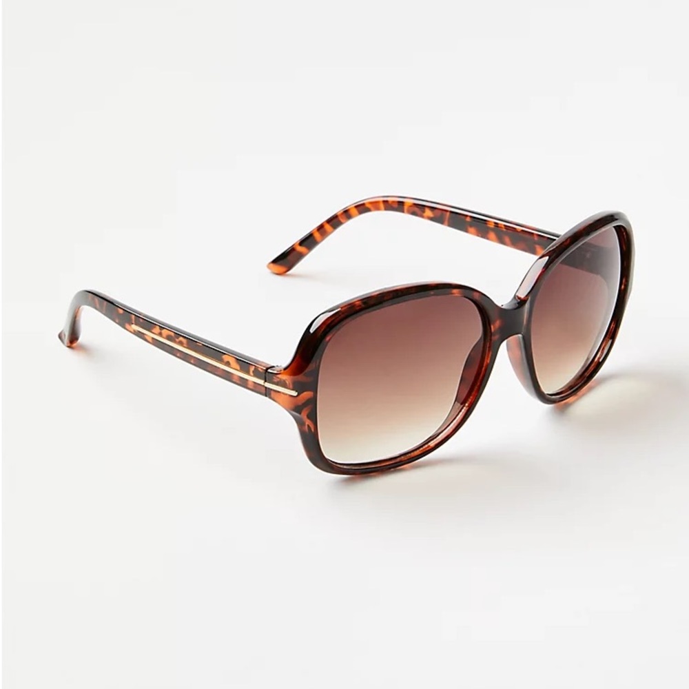 Oversized Round Sunglasses Tortoise Brown